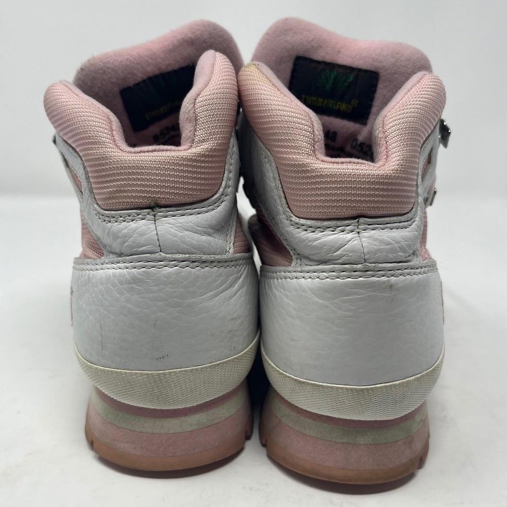Timberland Euro Hiker White Pink Leather Hiking Boots Womens 9M 85348 - Picture 3 of 9